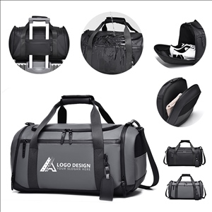 Water-Repellent Oxford Cloth Duffel Bag With Dry-Wet Separation
